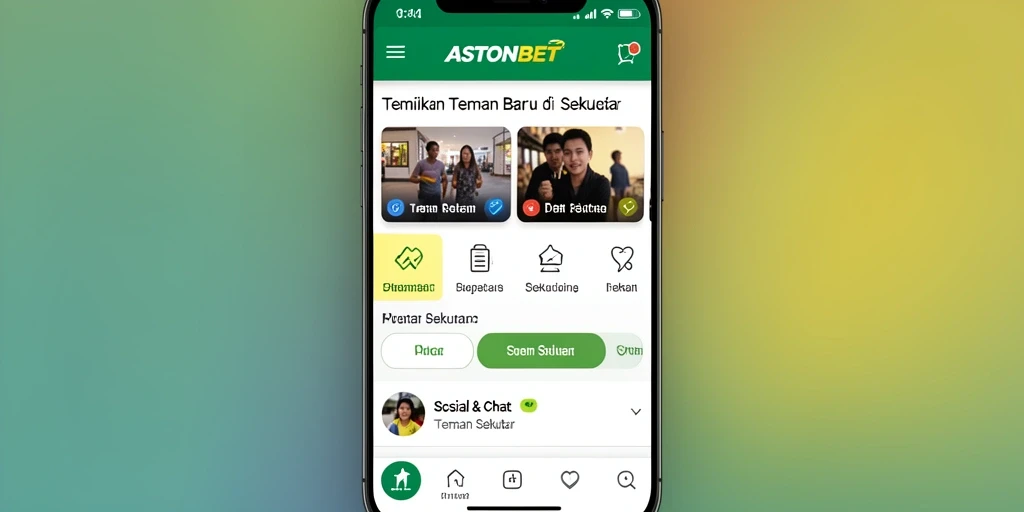 Tampilan antarmuka yang menarik dari ASTONBET untuk Teman Sekitar.