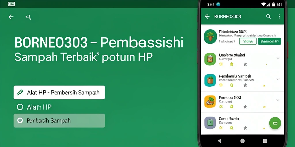 Tampilan antarmuka BORNEO303 saat melakukan pembersihan sampah.
