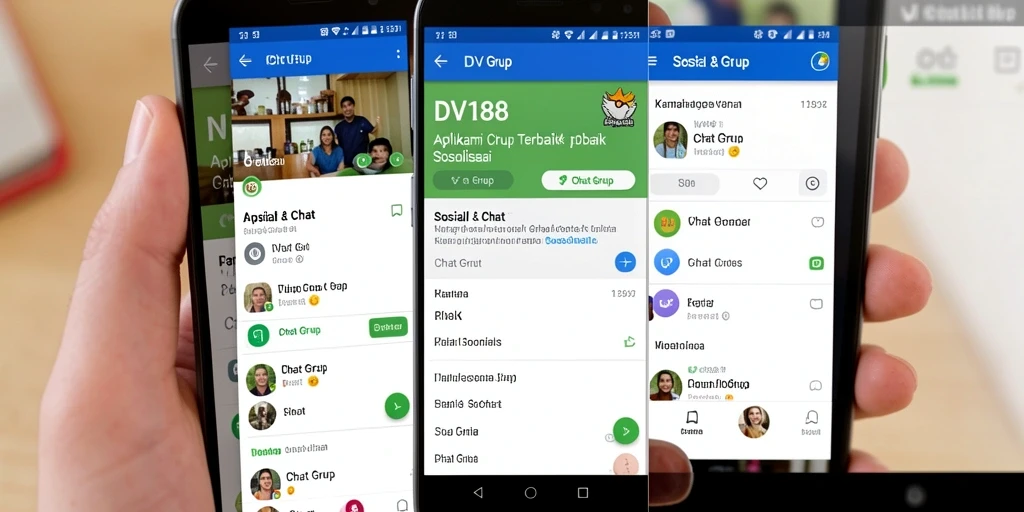 Antarmuka DV188 yang menarik dan fungsional untuk Chat Grup.