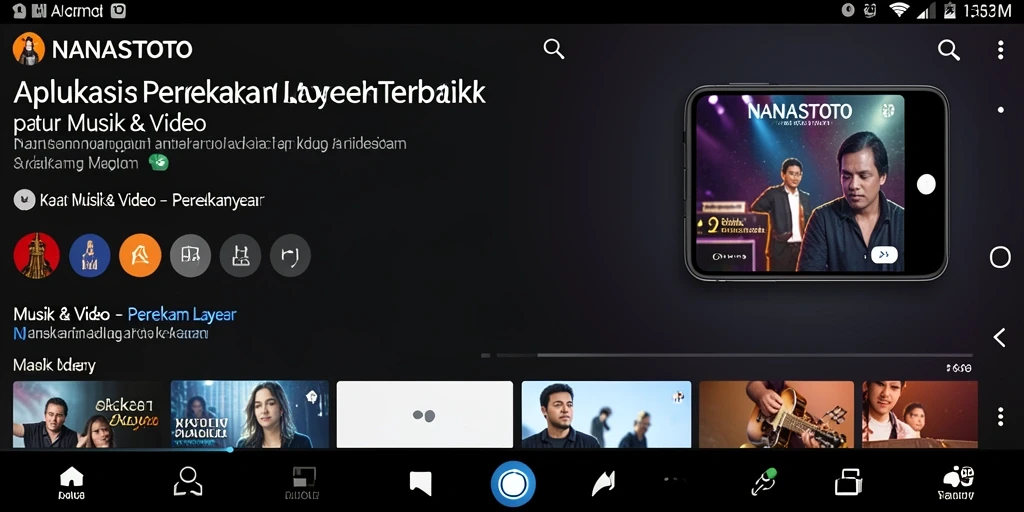 Antarmuka NANASTOTO saat merekam layar dengan fitur edit.