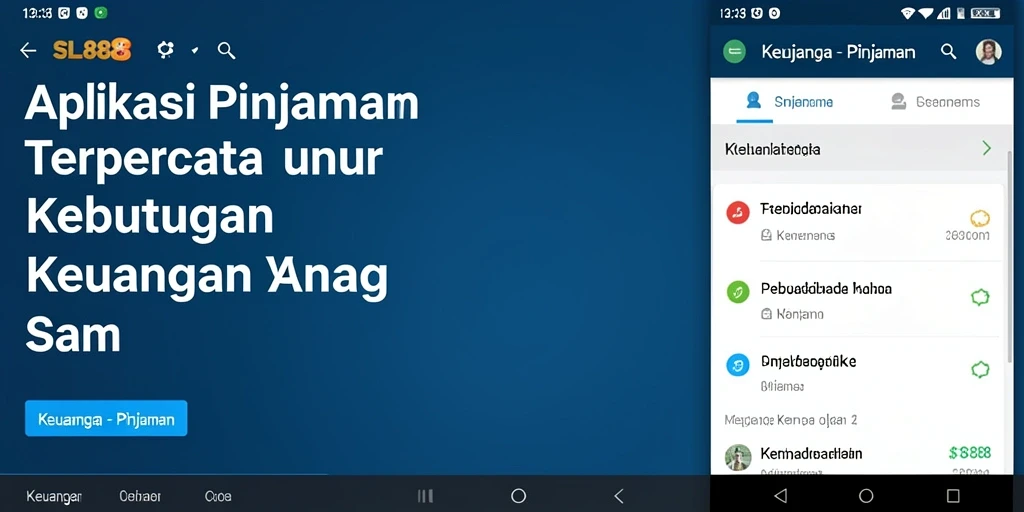 Antarmuka aplikasi SL888 yang mudah digunakan untuk pinjaman.